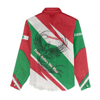 Lebanon Phoenix Women Casual Shirt with Cedar Flag Colors and Inspirational Quote