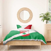 Lebanon Flag Shield Bedding Set with Cedar Emblem and National Colors