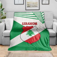 Lebanon Flag Shield Blanket with Cedar Emblem and National Colors