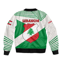 Lebanon Flag Shield Bomber Jacket with Cedar Emblem and National Colors