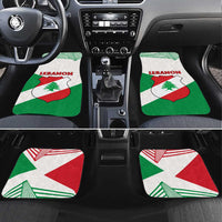 Lebanon Flag Shield Car Mats with Cedar Emblem and National Colors