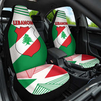 Lebanon Flag Shield Car Seat Cover with Cedar Emblem and National Colors
