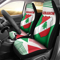 Lebanon Flag Shield Car Seat Cover with Cedar Emblem and National Colors