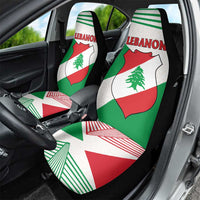 Lebanon Flag Shield Car Seat Cover with Cedar Emblem and National Colors