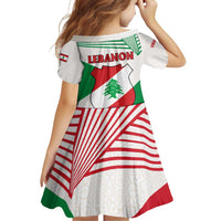 Lebanon Flag Shield Family Matching Off Shoulder Short Dress and Hawaiian Shirt with Cedar Emblem and National Colors