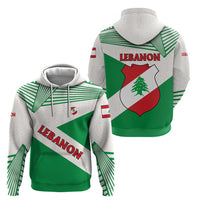 Lebanon Flag Shield Hoodie with Cedar Emblem and National Colors