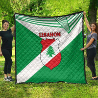 Lebanon Flag Shield Quilt with Cedar Emblem and National Colors