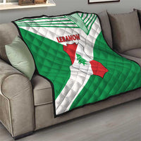 Lebanon Flag Shield Quilt with Cedar Emblem and National Colors