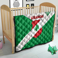Lebanon Flag Shield Quilt with Cedar Emblem and National Colors