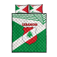 Lebanon Flag Shield Quilt Bed Set with Cedar Emblem and National Colors