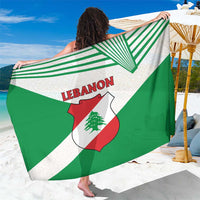 Lebanon Flag Shield Sarong with Cedar Emblem and National Colors