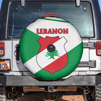 Lebanon Flag Shield Spare Tire Cover with Cedar Emblem and National Colors