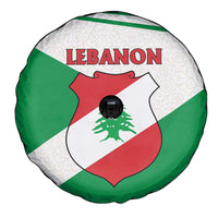 Lebanon Flag Shield Spare Tire Cover with Cedar Emblem and National Colors