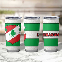 Lebanon Flag Shield Tumbler Cup with Cedar Emblem and National Colors