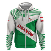 Lebanon Flag Shield Zip Hoodie with Cedar Emblem and National Colors