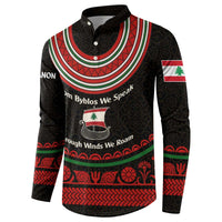 Lebanon Phoenician Ship Button Sweatshirt with Byblos Heritage and Cedar Sail Design