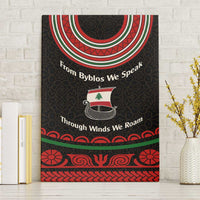 Lebanon Phoenician Ship Canvas Wall Art with Byblos Heritage and Cedar Sail Design