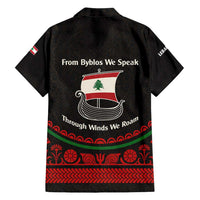 Lebanon Phoenician Ship Hawaiian Shirt with Byblos Heritage and Cedar Sail Design