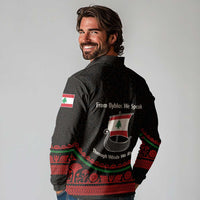 Lebanon Phoenician Ship Long Sleeve Polo Shirt with Byblos Heritage and Cedar Sail Design