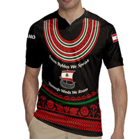 Lebanon Phoenician Ship Rugby Jersey with Byblos Heritage and Cedar Sail Design
