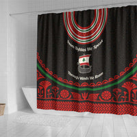 Lebanon Phoenician Ship Shower Curtain with Byblos Heritage and Cedar Sail Design