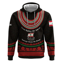 Lebanon Phoenician Ship Zip Hoodie with Byblos Heritage and Cedar Sail Design