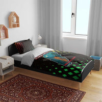 Lebanon Wild Cedar Forest Bedding Set with Leopard and National Map Design