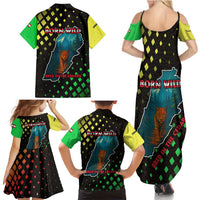 Lebanon Wild Cedar Forest Family Matching Summer Maxi Dress and Hawaiian Shirt with Leopard and National Map Design