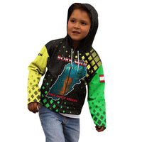 Lebanon Wild Cedar Forest Kid Hoodie with Leopard and National Map Design