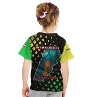 Lebanon Wild Cedar Forest Kid T Shirt with Leopard and National Map Design