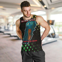 Lebanon Wild Cedar Forest Men Tank Top with Leopard and National Map Design
