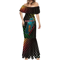Lebanon Wild Cedar Forest Mermaid Dress with Leopard and National Map Design