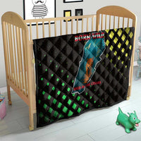 Lebanon Wild Cedar Forest Quilt with Leopard and National Map Design