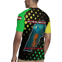Lebanon Wild Cedar Forest Rugby Jersey with Leopard and National Map Design