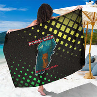 Lebanon Wild Cedar Forest Sarong with Leopard and National Map Design