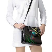 Lebanon Wild Cedar Forest Shoulder Handbag with Leopard and National Map Design