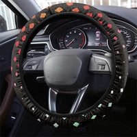 Lebanon Wild Cedar Forest Steering Wheel Cover with Leopard and National Map Design