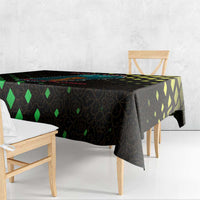 Lebanon Wild Cedar Forest Tablecloth with Leopard and National Map Design