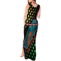 Lebanon Wild Cedar Forest Tank Maxi Dress with Leopard and National Map Design