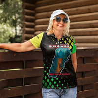 Lebanon Wild Cedar Forest Women Polo Shirt with Leopard and National Map Design