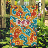Bhutan Dragon Garden Flag with Traditional Cloud Motif in Vibrant Himalayan Colors