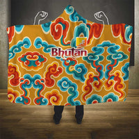Bhutan Dragon Hooded Blanket with Traditional Cloud Motif in Vibrant Himalayan Colors