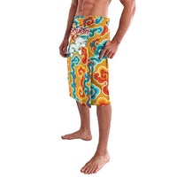 Bhutan Dragon Lavalava with Traditional Cloud Motif in Vibrant Himalayan Colors