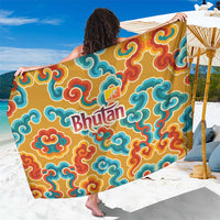 Bhutan Dragon Sarong with Traditional Cloud Motif in Vibrant Himalayan Colors