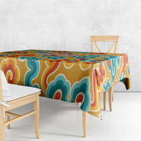 Bhutan Dragon Tablecloth with Traditional Cloud Motif in Vibrant Himalayan Colors