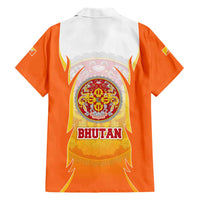 Bhutan Mandala Emblem Hawaiian Shirt with Monastic Orange and Spiritual Harmony