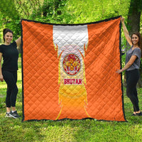Bhutan Mandala Emblem Quilt with Monastic Orange and Spiritual Harmony