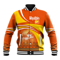 Bhutan Heritage Baseball Jacket with Paro Monastery and Druk Dragon