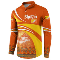 Bhutan Heritage Button Sweatshirt with Paro Monastery and Druk Dragon