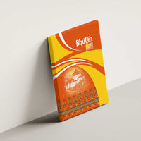 Bhutan Heritage Canvas Wall Art with Paro Monastery and Druk Dragon